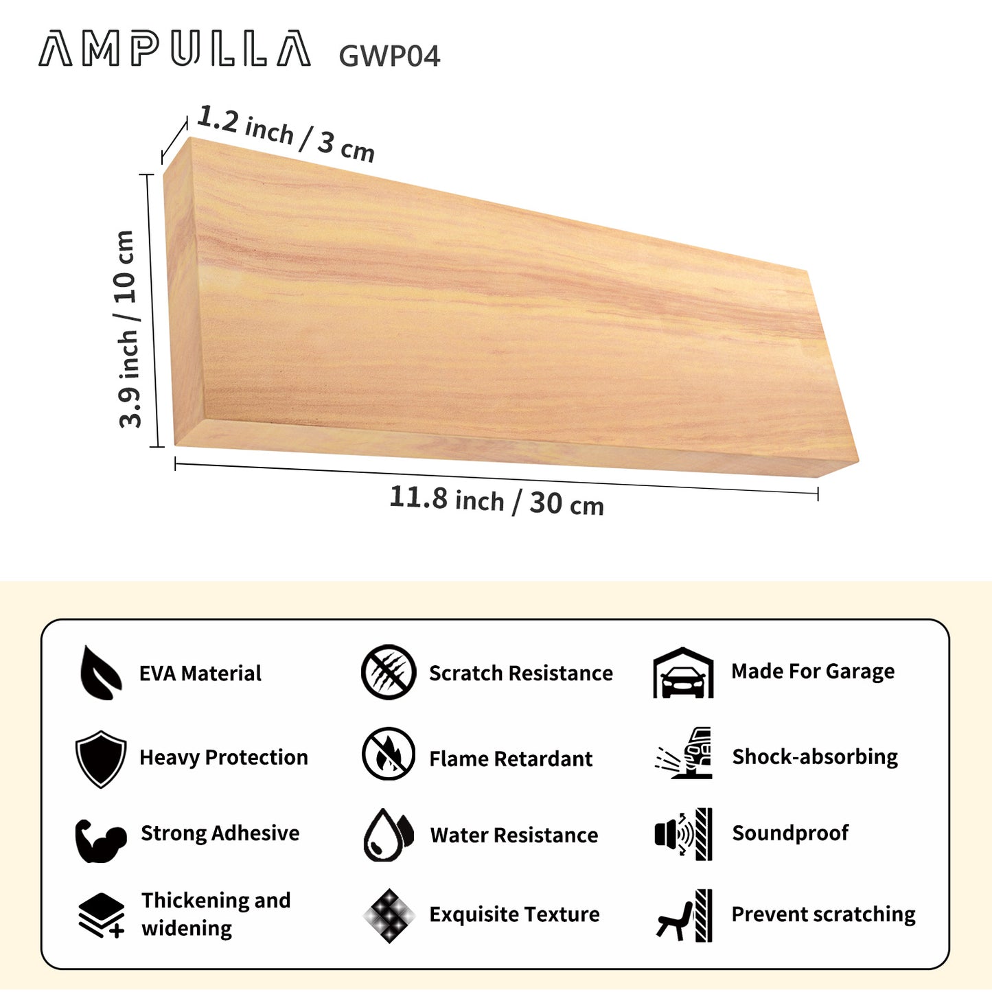 GWP04 Wood Grain Garage Wall Protector Car Door Protectors