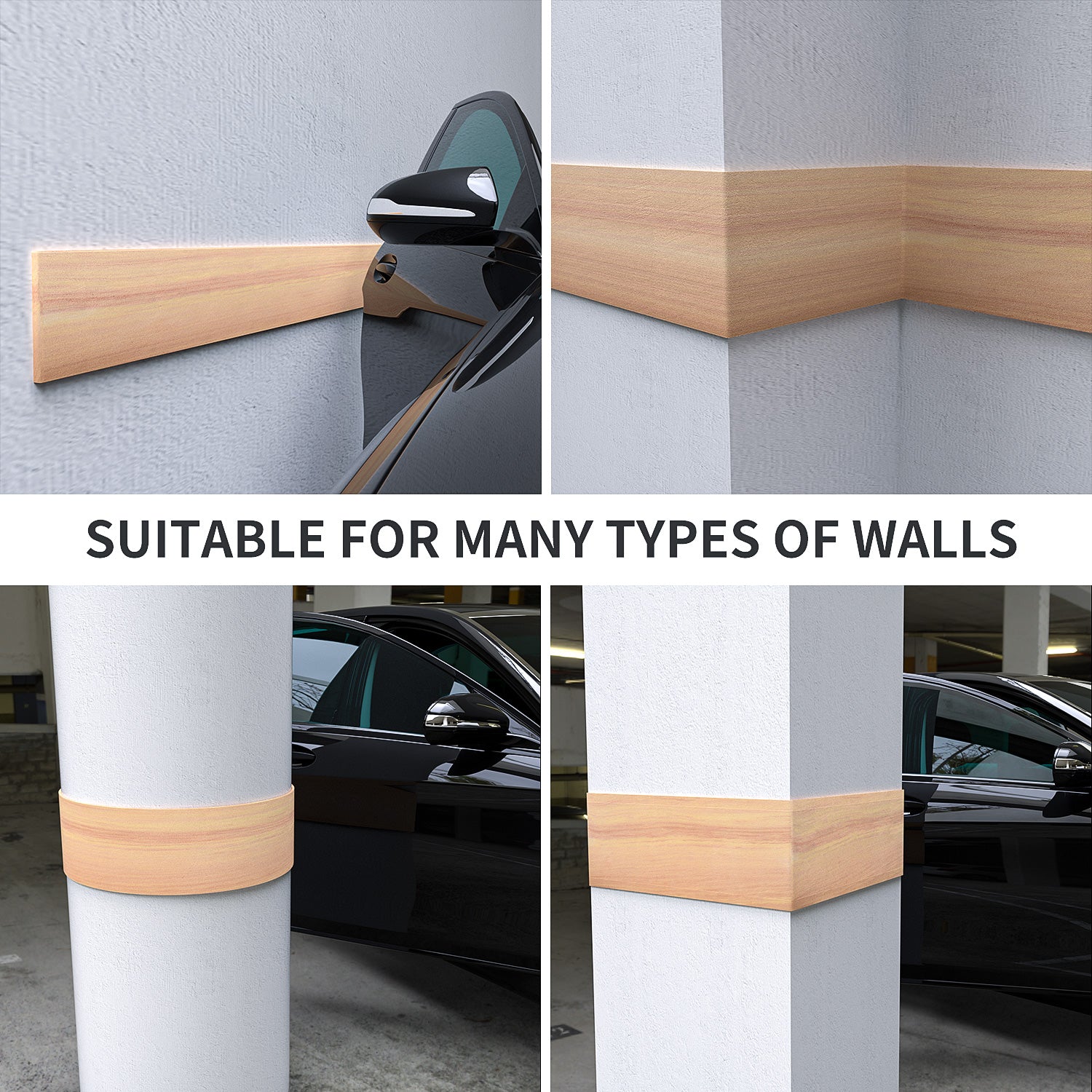 GWP01 Wood Grain Garage Wall Protector Car Door